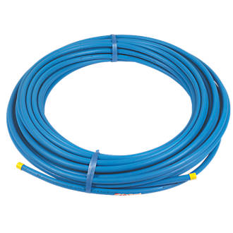 32mm Blue MDPE Water Mains Poly Plastic Alkathene Pipe 100 metre roll ground NEW 