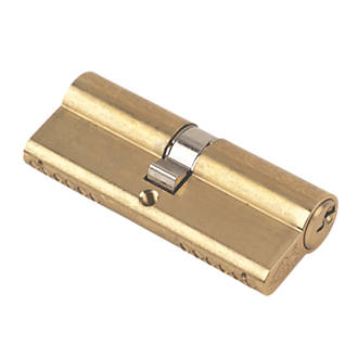 Asec Yale Style 6 Pin Euro Cylinder Polished Brass 80mm 40/40 Lock UPVC Door 