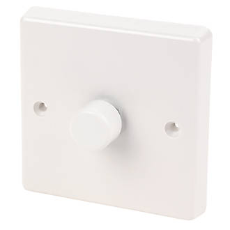 Varilight 2-Gang 1-Way Rotary Dimmer Light Switch 2 x 40-250W White Plastic HQ2W 