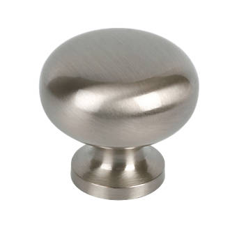 Sleek Round Knobs Satin Nickel 30mm 2 Pack | Cabinet Knobs | Screwfix.com