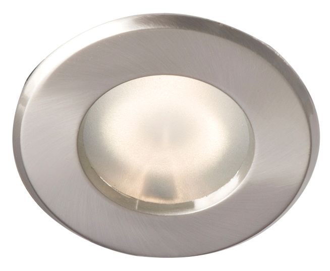 Robus Fixed Downlight Brushed Chrome 240v Non Fire Rated Downlights Screwfix Com