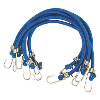 Pack of 20 Bungee Cords Wires with Zinc Hooks Cables Straps Bungie Elastic Rope 
