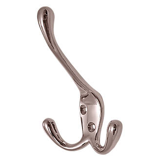 smith locke triple hook polished chrome 105mm single hooks screwfix com