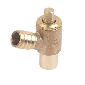Drain Off Cock Valve Type A 15 mm Brass for draining Central Heating 