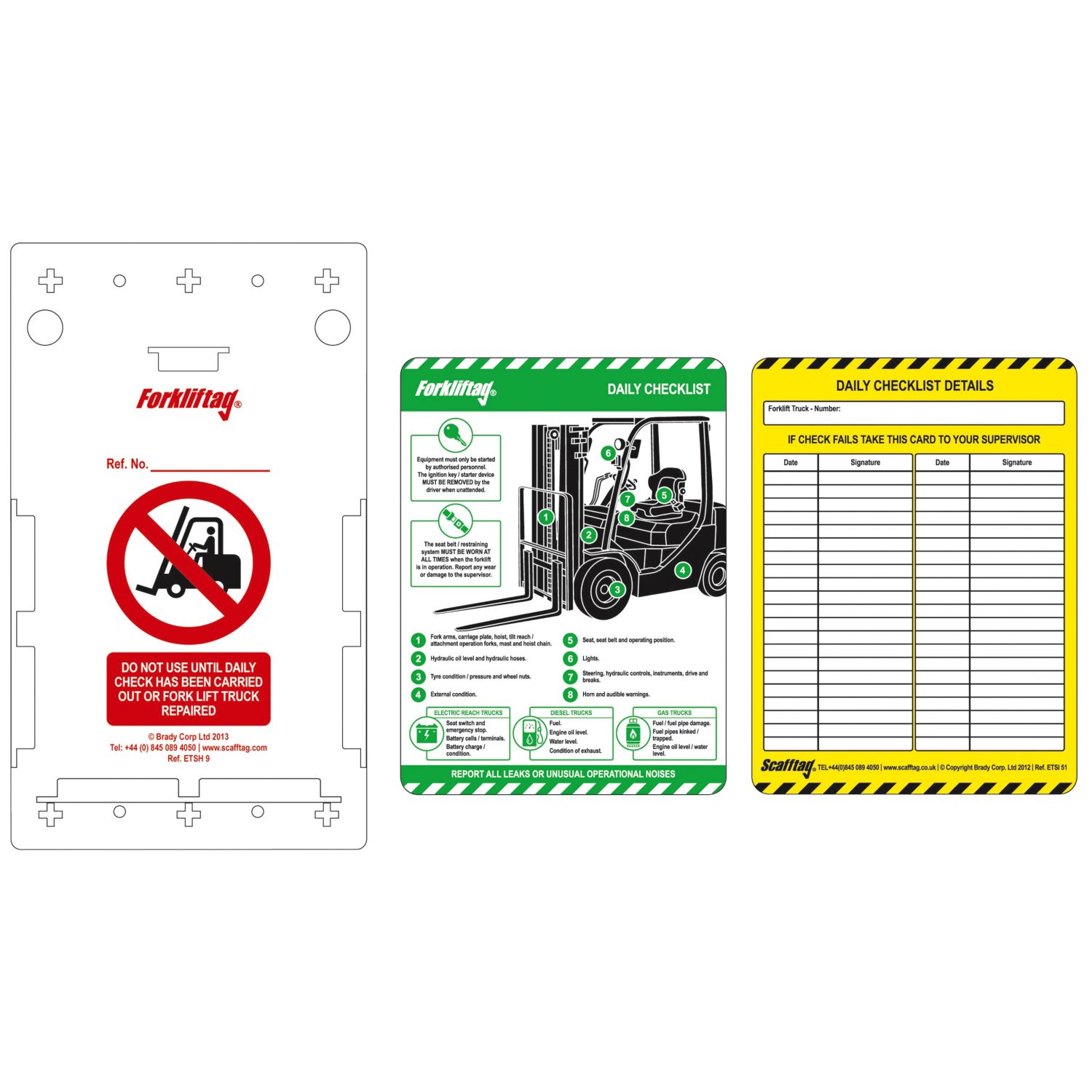 Scafftag Forklift Tag Kit (1004H)