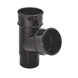 FloPlast  Round Pipe Branch Black 68mm