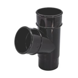 FloPlast  Round Pipe Branch Black 68mm