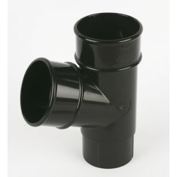 FloPlast  Round Pipe Branch Black 68mm