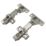 Nickel 110° Soft-Close Clip-On Concealed Hinges 116mm 2 Pack