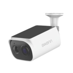 Swann SWIFI-SESOL2KBC-EU Solar & Battery-Powered White Wireless 2K Outdoor Square Security Camera
