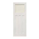 Edwardian 1-Clear Light Primed White Wooden 3-Panel Shaker Internal Door 1981mm x 686mm