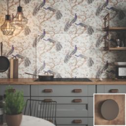 Laura Ashley  Clear with Bronze Caps Kitchen Splashback 900mm x 750mm x 6mm