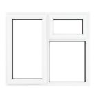 Crystal  Left-Hand & Top Opening Clear Double-Glazed Casement White uPVC Window 1190mm x 1190mm