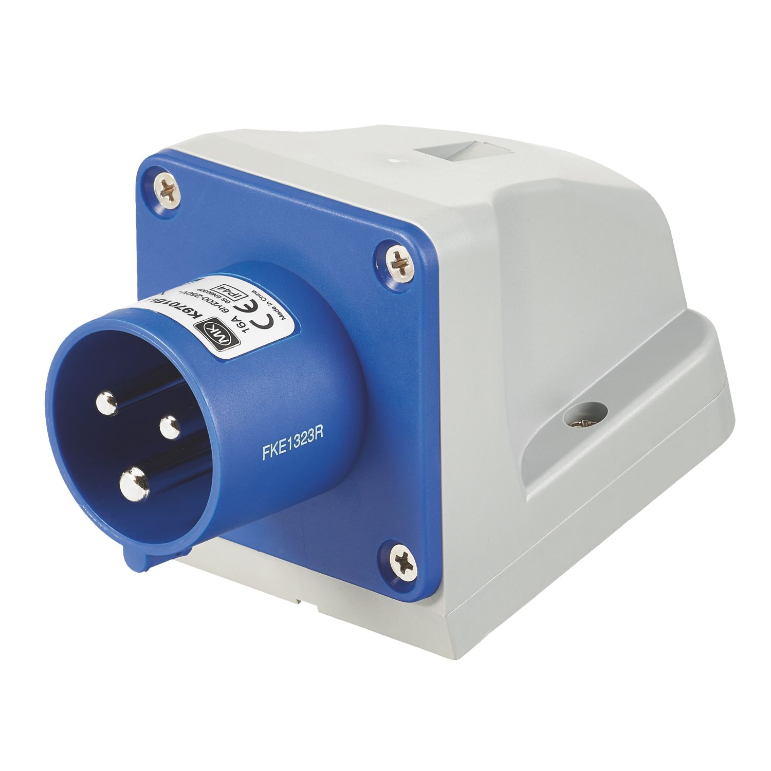 MK 16A 2P+E Surface Inlet 200-250V (100JR)