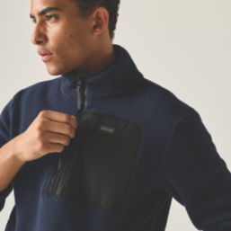 Regatta Frankie Borg Half Zip Fleece Navy/Black  Medium 39-40" Chest