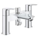 Grohe Start Edge Chrome 154mm Deck Mounted Lever 2 Tap Holes Bath Shower Mixer Tap