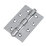 Smith & Locke  Polished Stainless Steel Grade 7 Fire Rated Ball Bearing Door Hinges 102mm x 67mm 2 Pack