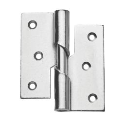 Smith & Locke Polished Chrome  Rising Butt Hinges RH 75mm x 70.6mm 2 Pack