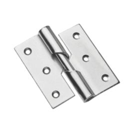 Smith & Locke Polished Chrome  Rising Butt Hinges RH 75mm x 70.6mm 2 Pack