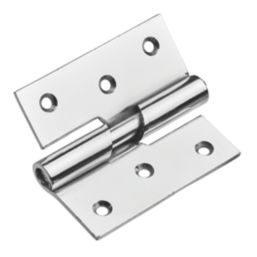 Smith & Locke Polished Chrome  Rising Butt Hinges RH 75mm x 70.6mm 2 Pack