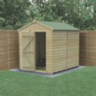 Forest Beckwood 6' x 7' 6" (Nominal) Apex Shiplap Timber Shed with Base