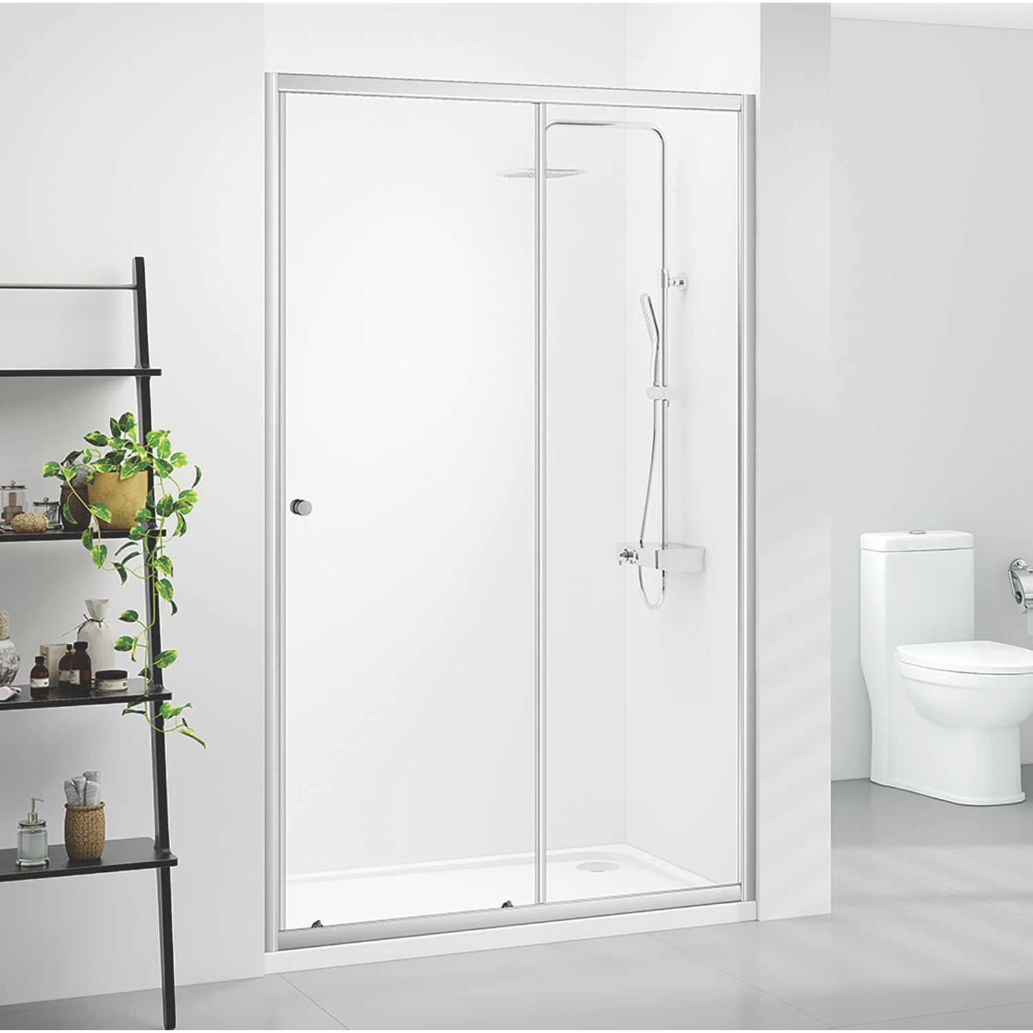Triton Neo Six Framed Rectangular Sliding Shower Door Chrome 1000mm x 1850mm (100TK)