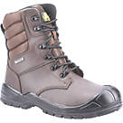 Amblers 240   Safety Boots Brown Size 8
