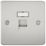 Knightsbridge  1-Gang RJ45 Ethernet Socket Brushed Chrome