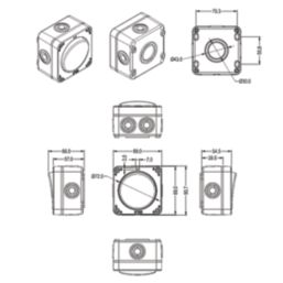 Knightsbridge  IP66 20AX 1-Gang 2-Way Weatherproof Outdoor Switch with LED
