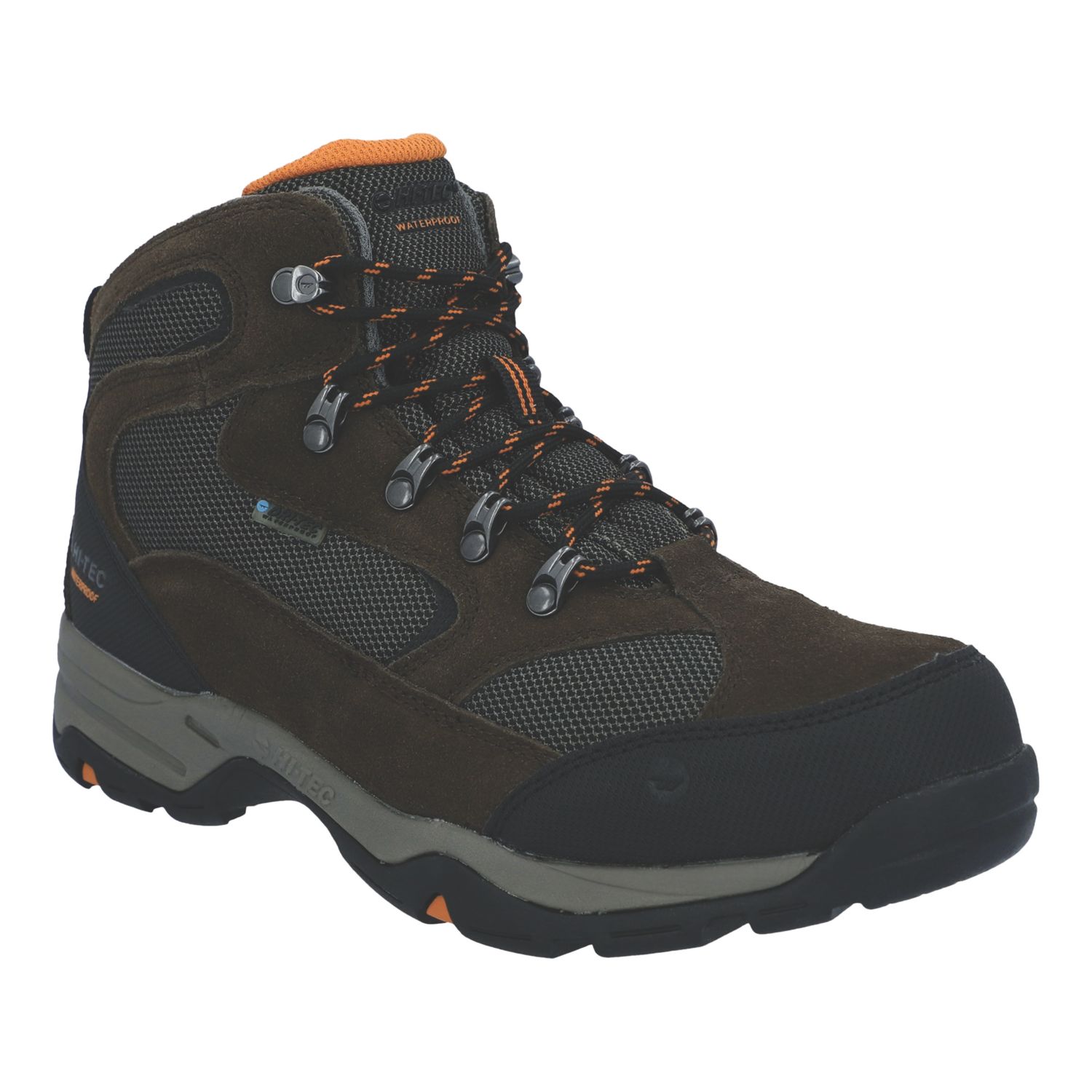 Hi-Tec Storm Wide Size 14 Dark Brown Waterproof Non Safety Work Boots (100XL)