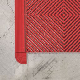 Swisstrax Ribtrax Pro Corner Racing Red 63mm x 63mm 4 Pack