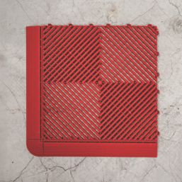 Swisstrax Ribtrax Pro Corner Racing Red 63mm x 63mm 4 Pack