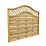 Forest Prague  Lattice Curved Top Fence Panels Natural Timber 6' x 5' Pack of 3