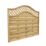 Forest Prague  Lattice Curved Top Fence Panels Natural Timber 6' x 5' Pack of 3