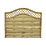 Forest Prague  Lattice Curved Top Fence Panels Natural Timber 6' x 5' Pack of 3