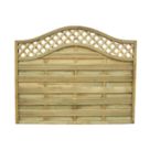 Forest Prague  Lattice Curved Top Fence Panels Natural Timber 6' x 5' Pack of 3