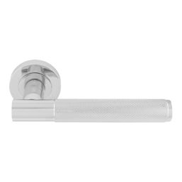 Smith & Locke Skiddaw Door Handle, Latch & Hinge Set Polished Chrome 6 Pcs