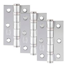 Smith & Locke Skiddaw Door Handle, Latch & Hinge Set Polished Chrome 6 Pcs