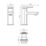 Aqualisa Downtown Black 147mm Standard Lever Mono Basin Pillar Tap  With Clicker Waste