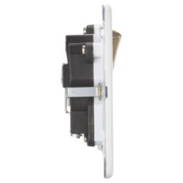 Knightsbridge  13A 1-Gang 2-Pole Switched Socket Matt White