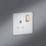 Knightsbridge  13A 1-Gang 2-Pole Switched Socket Matt White