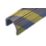 Mottez  Black / Yellow Protective Foam Slatted Strips 10mm x 300mm x 200mm 2 Pack