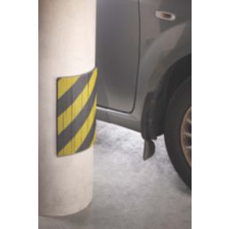 Mottez  Black / Yellow Protective Foam Slatted Strips 10mm x 300mm x 200mm 2 Pack