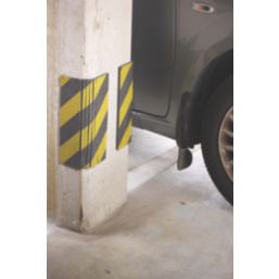 Mottez  Black / Yellow Protective Foam Slatted Strips 10mm x 300mm x 200mm 2 Pack