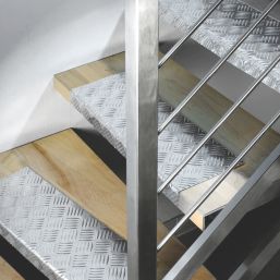 Essentials Checkerplate Protective Door Plate Aluminium 250mm x 500mm x 1.7mm