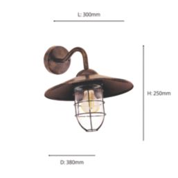 Eglo Melgoa Outdoor Wall Light antique copper