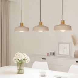 Eglo Valdiola Pendant Light Sandy/Brushed Brass