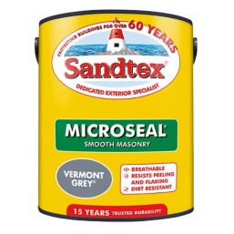 Sandtex 5Ltr Smooth Vermont Grey Masonry Paint