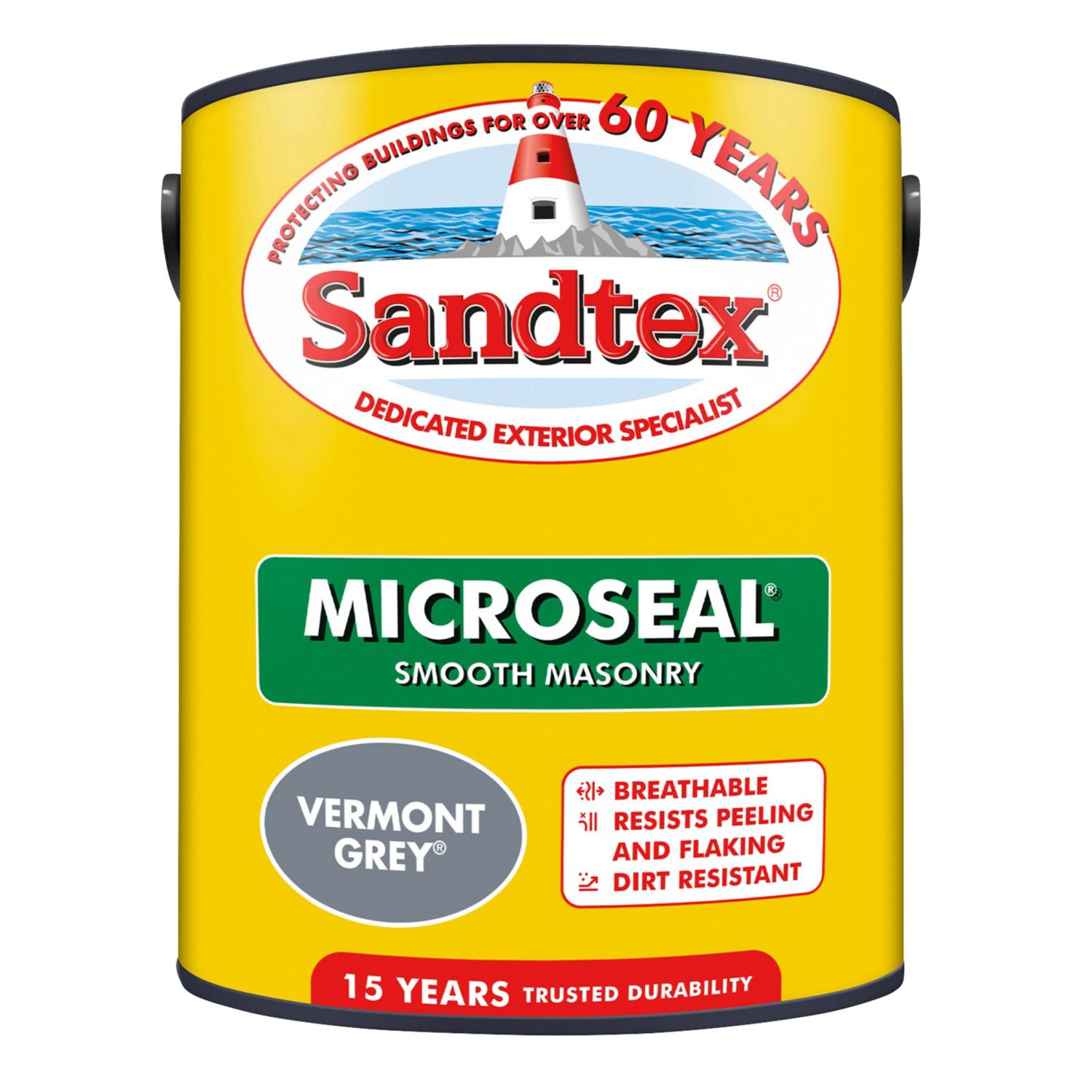 Sandtex 5Ltr Smooth Vermont Grey Masonry Paint (101JF)
