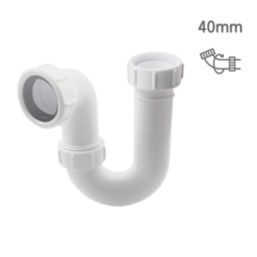 Flomasta Tubular Swivel P Trap White 40mm